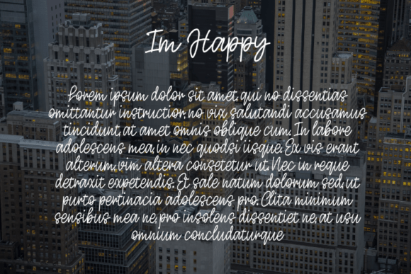 Im Happy Font PNG with transparent background - Preview 2