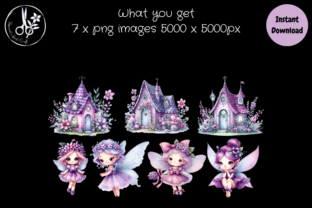 Lavender Fairies Graphic by Passionateaboutcraft · Creative Fabrica