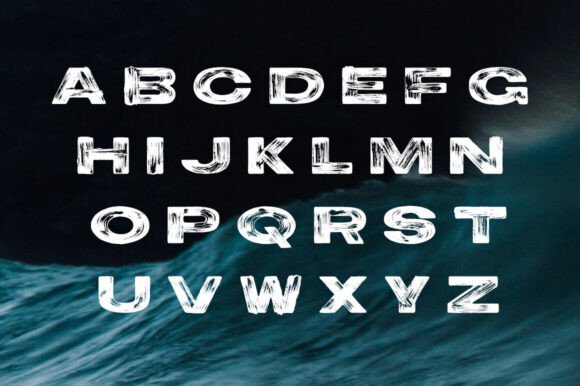 Ocean Grade Font PNG with transparent background - Preview 2