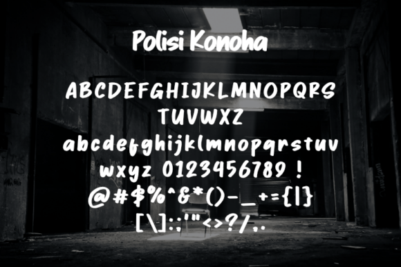 Polisi Konoha Font PNG with transparent background - Preview 1