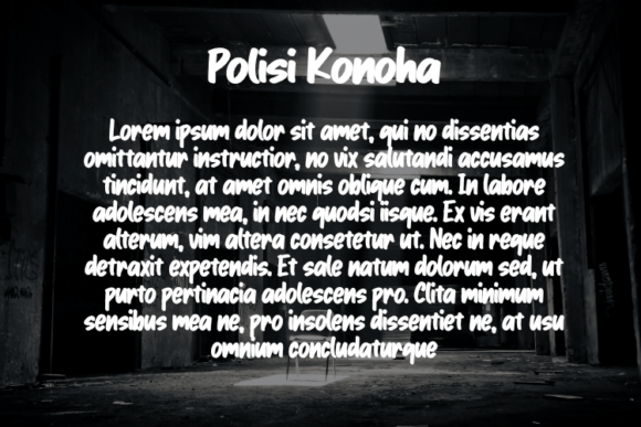 Polisi Konoha Font PNG with transparent background - Preview 2