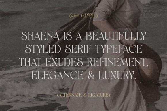 Shaena Font PNG with transparent background - Preview 1