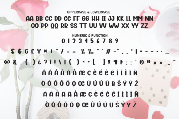 Simple Romace Font PNG with transparent background - Preview 6