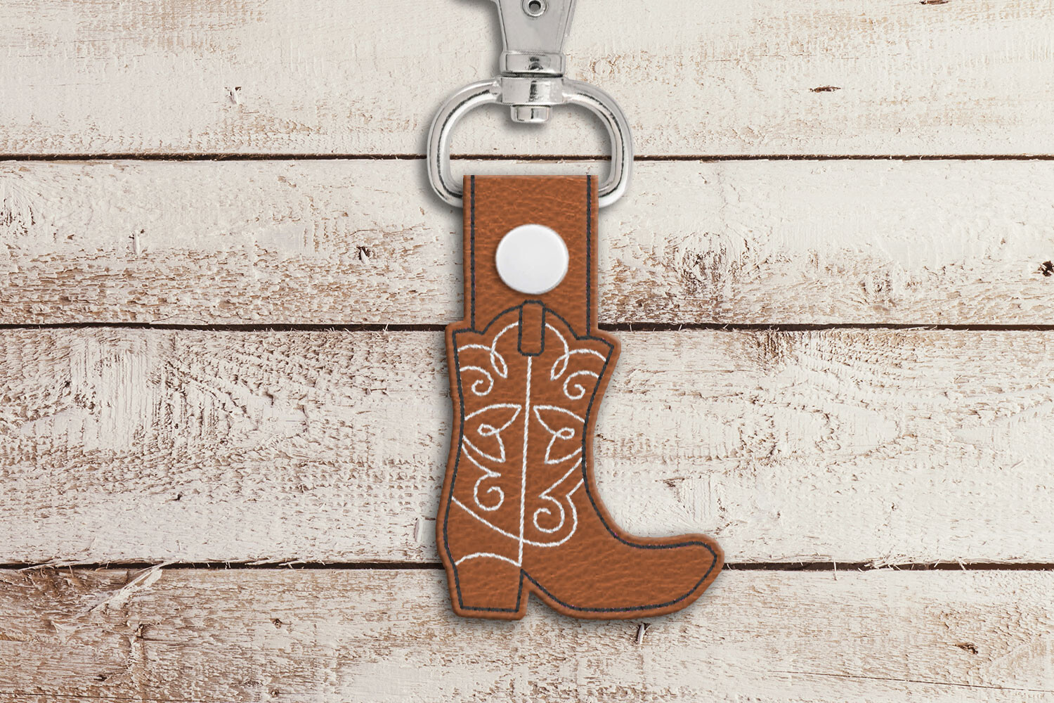 Western Boot Key Fob ITH Applique