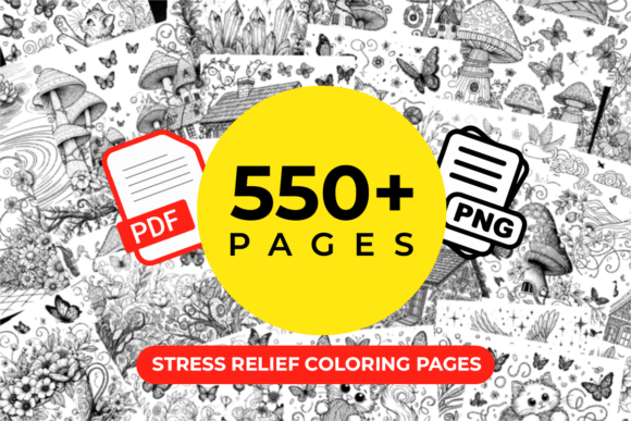 550+ Self-Relaxation Coloring Pages