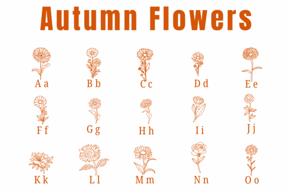 Autumn Flowers Font - Preview 1
