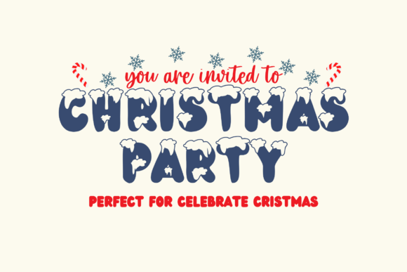 Bubble Christmas Font - Preview 1