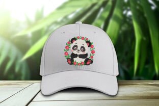 Cute Panda Floral Frame · Creative Fabrica