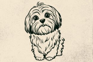 Lhasa Apso Dog Svg Files Graphic by uzzalroyy9706 · Creative Fabrica