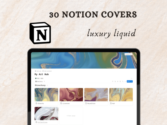 Luxury Liquid Abstract Notion Covers