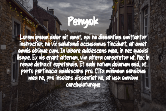 Penyok Font PNG with transparent background - Preview 2