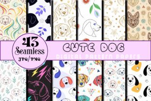Seamless Cute Dog Digital Papers Graphic by Bundle · Creative Fabrica