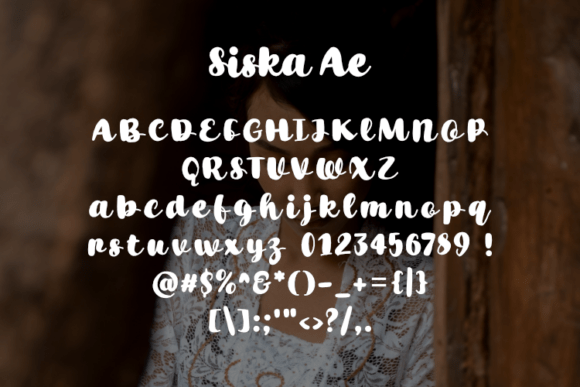 Siska Ae Font PNG with transparent background - Preview 1