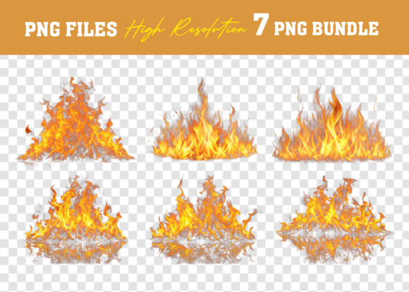 Watercolor Fire Flames Mega Bundle Graphic Illustrations By stockmarket
