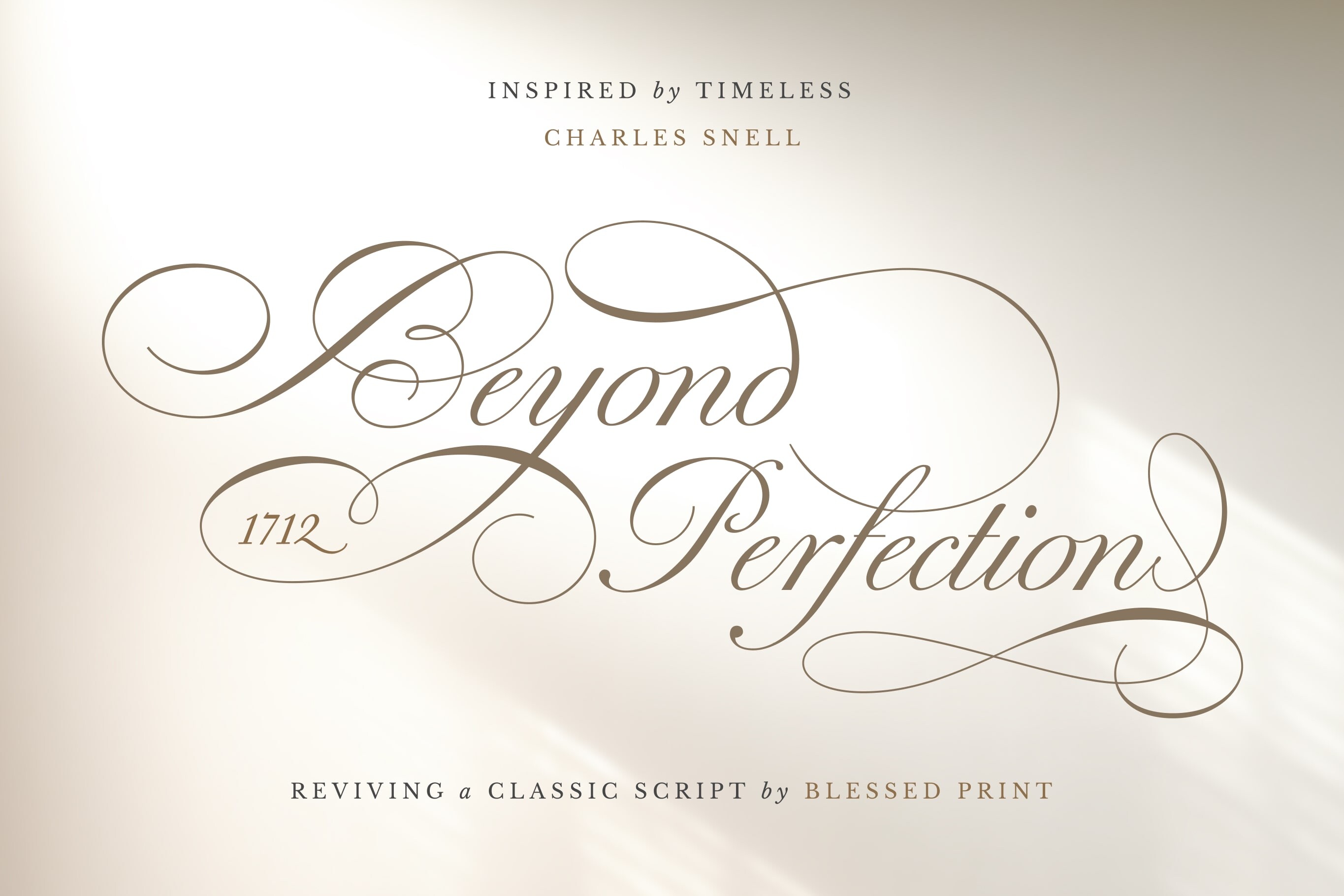 Beyond Perfection preview — romantic wedding calligraphy with 400+ alternates