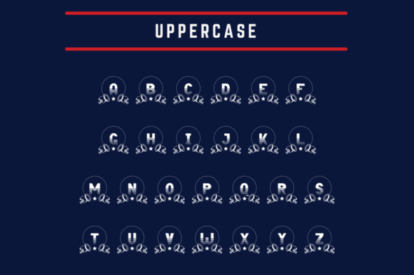 Circle Rugby Monogram Font - Preview 3
