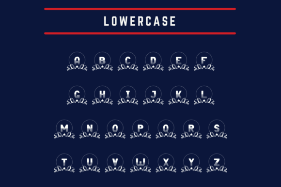 Circle Rugby Monogram Font - Preview 4