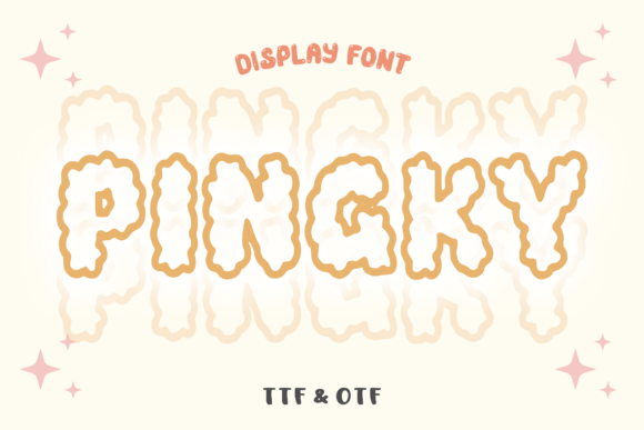 Cloud Line Font - Preview 1