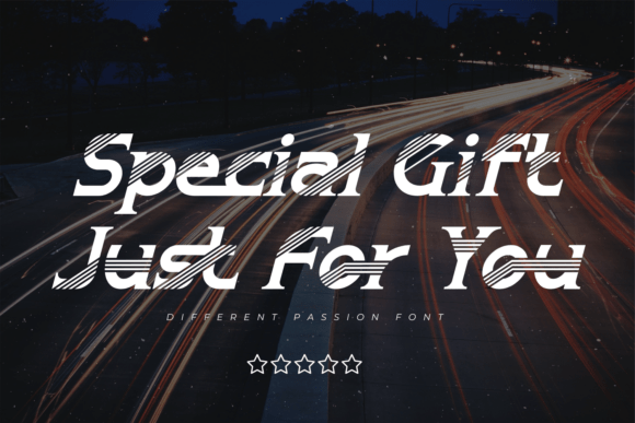 Different Passion Font font preview - 3