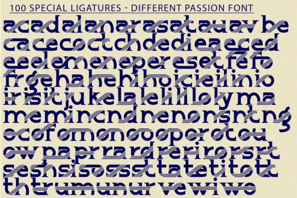 Different Passion Font font preview - 6