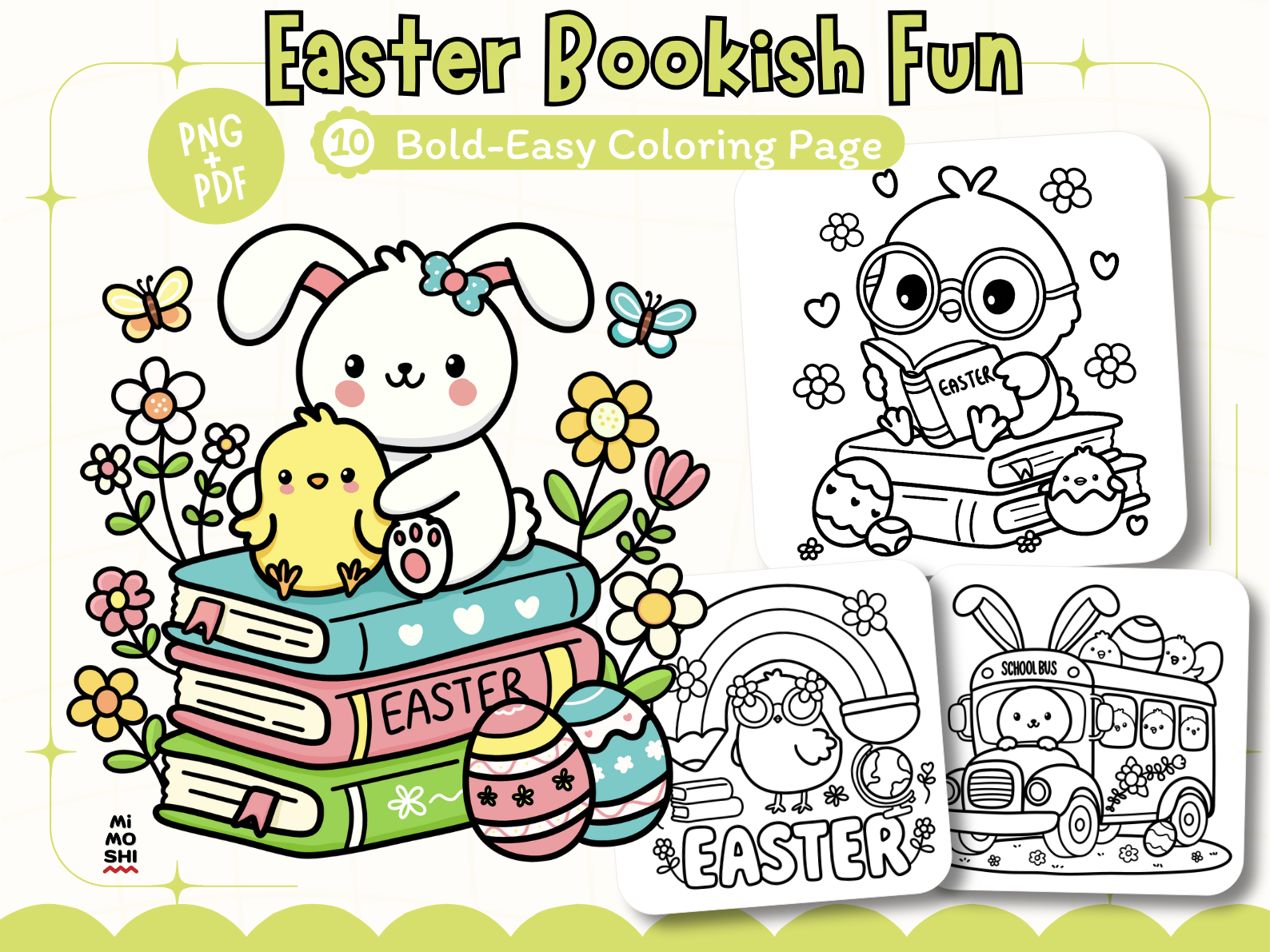 Easter Bookish Fun Coloring Pages