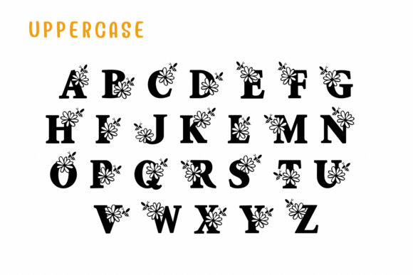 Flower and Bee Font - Preview 1