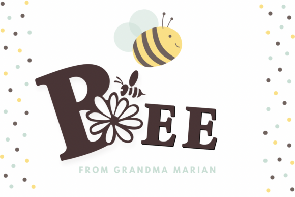 Flower and Bee Font - Preview 5