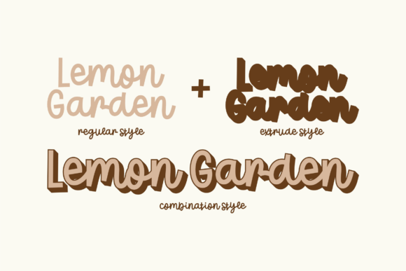 Lemon Garden Font PNG with transparent background - Preview 2