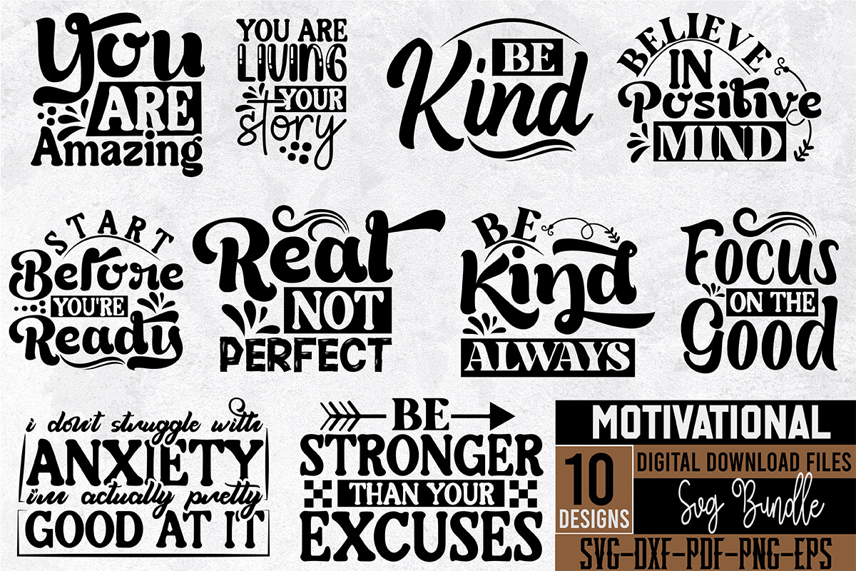 Motivational SVG Bundle Graphic by craftstorelap · Creative Fabrica