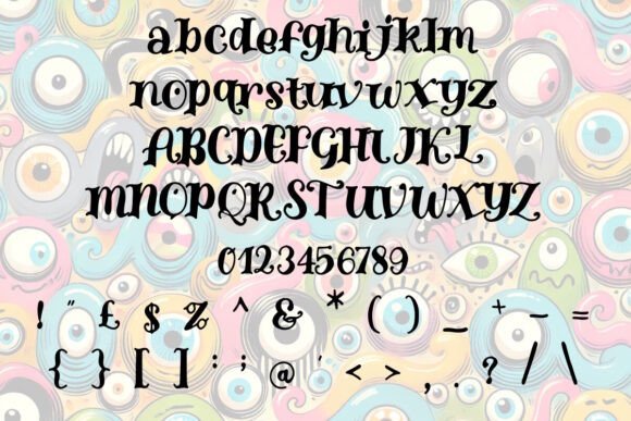 Oogly Boogly Font PNG with transparent background - Preview 1