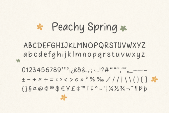 Peachy Spring Font font preview - 6