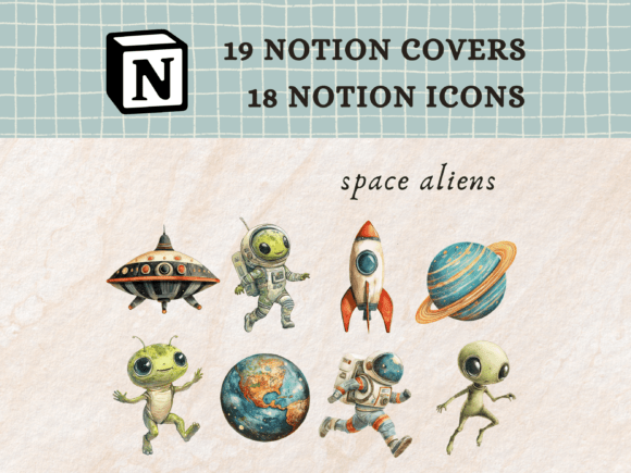 Space Aliens Notion Icons
