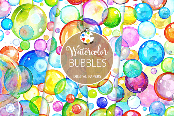Watercolor Bubbles - Background Textures