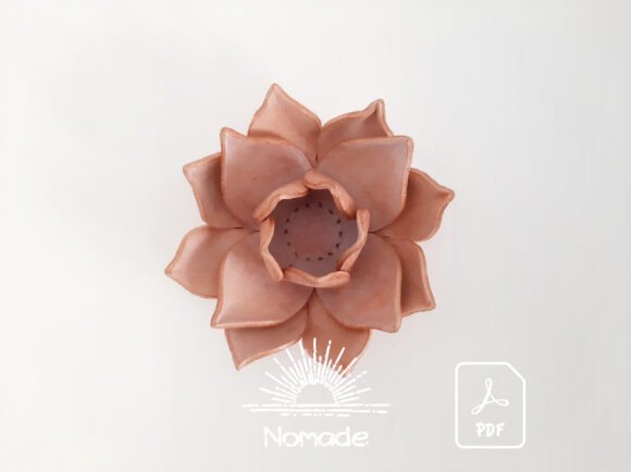 White Lotus Flower | Leathercraft PDF