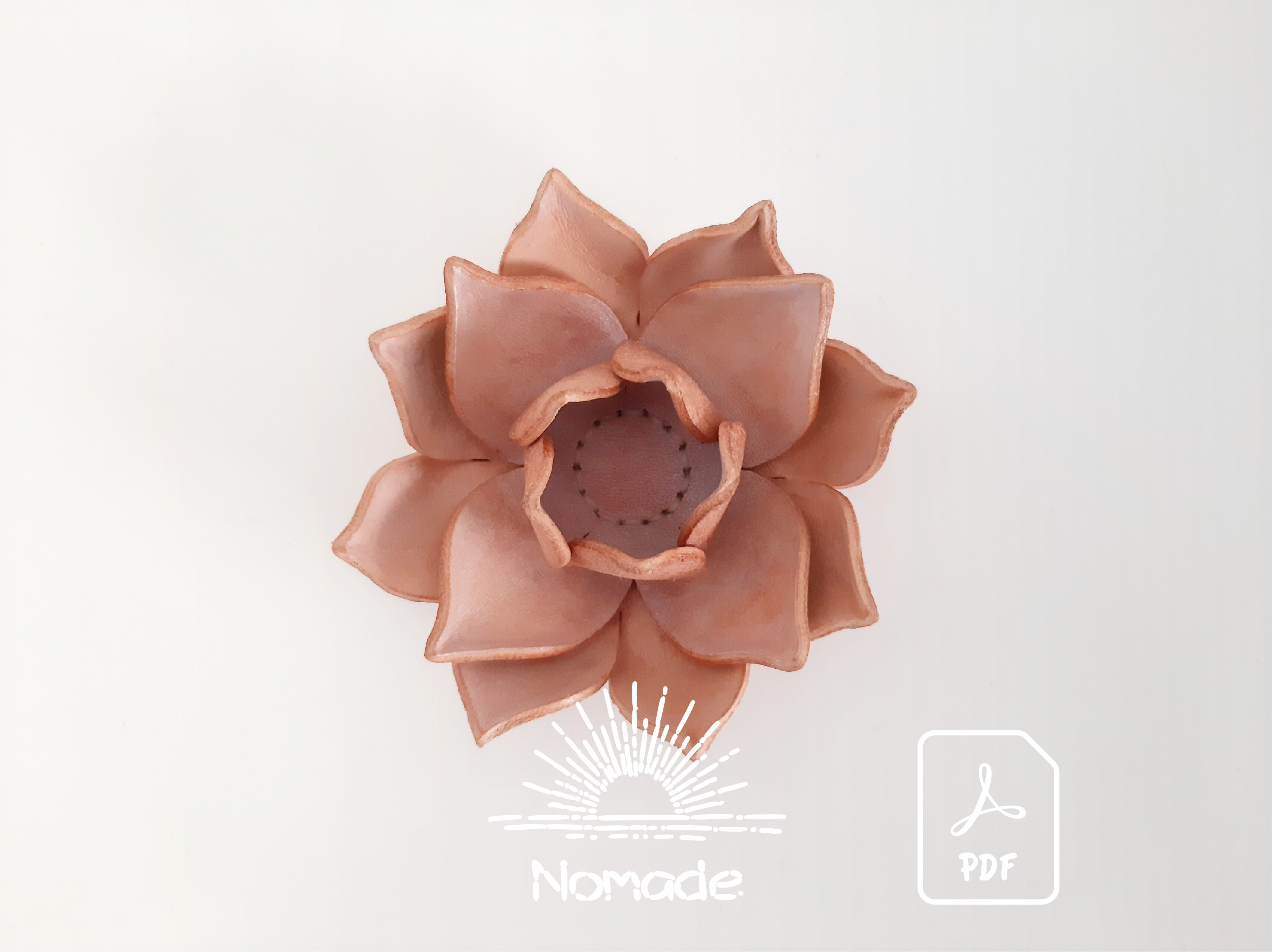 White Lotus Flower | Leathercraft PDF