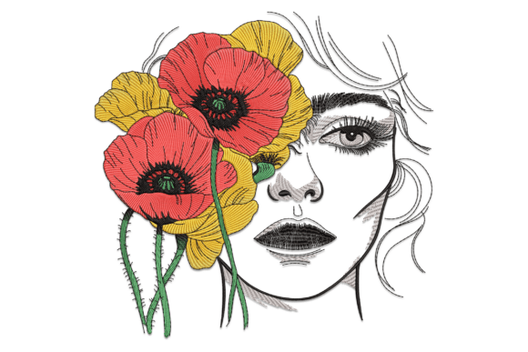 Woman Floral Face