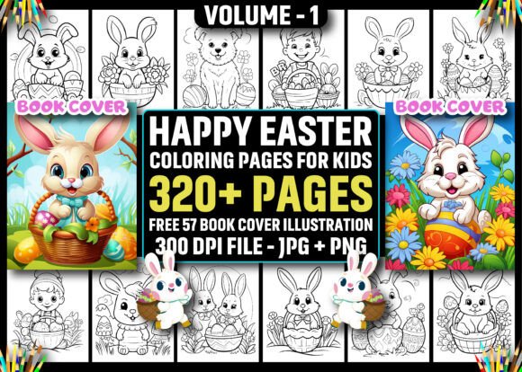 320 Happy Easter Coloring Pages for Kids