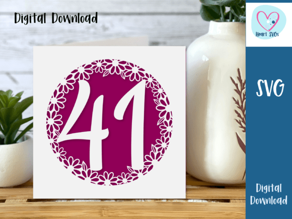 41st Birthday Card SVG