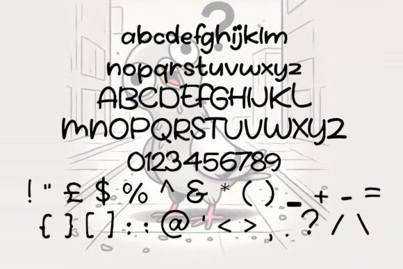 Baffled Pigeon Font - Preview 1