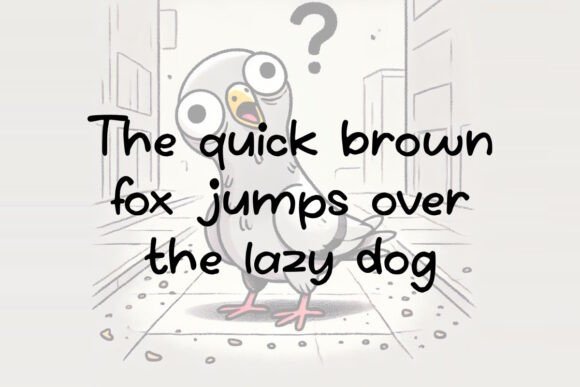 Baffled Pigeon Font - Preview 2