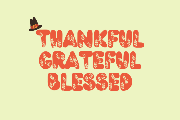 Bubble Thanksgiving Font - Preview 5