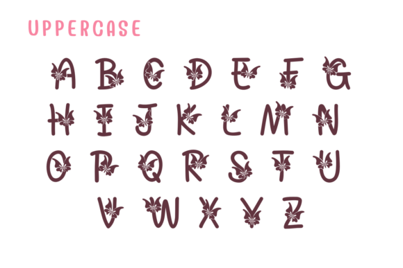 Butterfly Cute Font - Preview 1