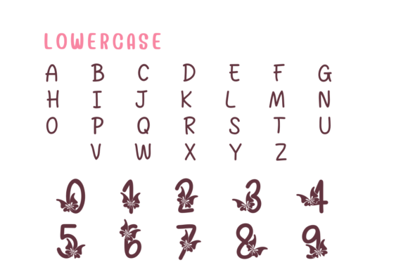 Butterfly Cute Font - Preview 2