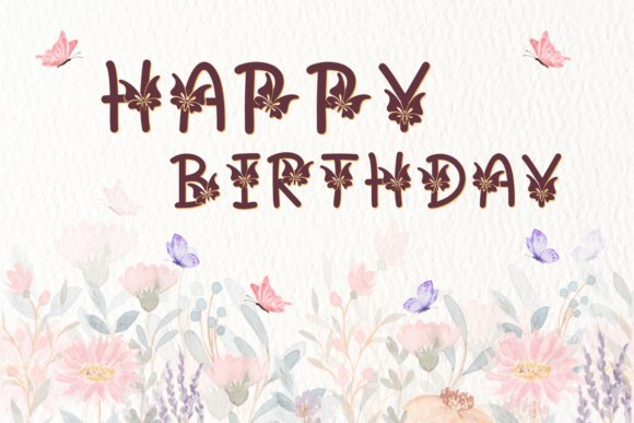 Butterfly Cute Font - Preview 3