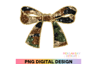 Camo Sequin Bow PNG Graphic by Morgan Day Designs · Creative Fabrica