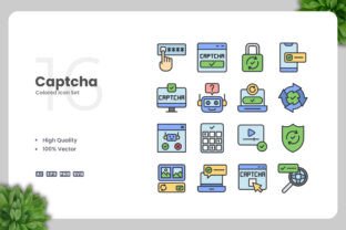 Captcha Color Icons Graphic by upnowgraphic · Creative Fabrica