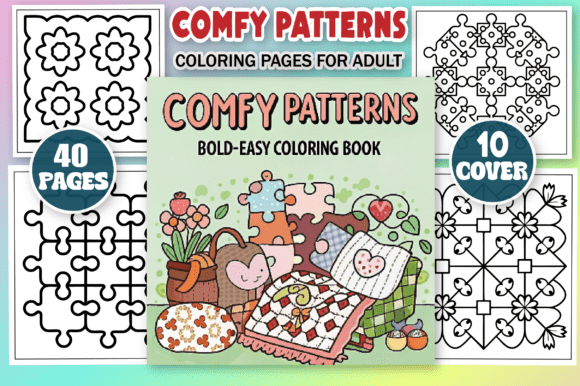 Comfy Patterns Bold & Easy Coloring Book