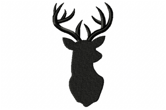 Deer Head Embroidery Design