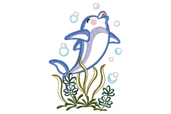 Dolphin Embroidery Design