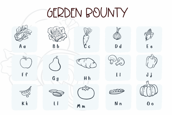 Garden Bounty Font PNG with transparent background - Preview 1